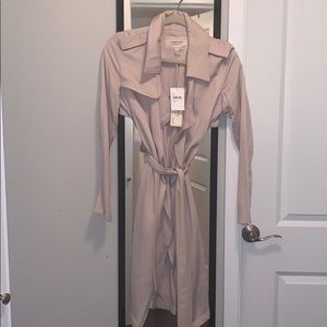 Bagatelle fog beige drape trench coat xs